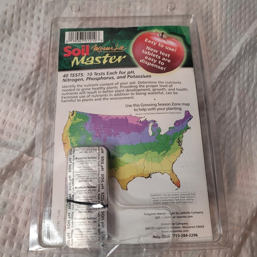 Mosser Lee Soil Master Soil Test Kit 40 Tests pH Nitrogen Phosphorus Potassium‎